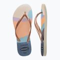 Infradito Havaianas Slim Palette Glow da donna, beige 5