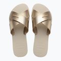 Infradito donna Havaianas Aqua Metallic beige 3