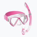 Mares Combo Pirate Neon rosa/bianco/chiaro set snorkeling per bambini