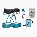 Set da arrampicata da donna con imbracatura Black Diamond Momentum set aqua verde