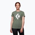 Maglietta da arrampicata da donna Black Diamond Chalked Up, verde alloro