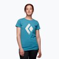Maglietta da arrampicata da donna Black Diamond Chalked Up blu ceruleo