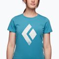 Maglietta da arrampicata da donna Black Diamond Chalked Up blu ceruleo 3