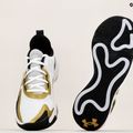 Under Armour Spawn 5 scarpe da basket bianco/nero/oro metallizzato 13
