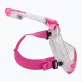 Maschera integrale SEAC Libera trasparente/rosa per lo snorkeling 3