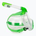 Maschera facciale integrale da snorkeling per bambini SEAC Libera lime transparent/lime 3
