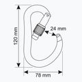 Moschettone da arrampicata CAMP Atom Lock gun metal 3