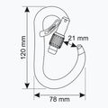 Moschettone CAMP Atom Belay Lock gun metal 5