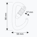 Moschettone da arrampicata CAMP Orbit 2Lock gun metal/orange 4