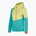 Felpa da arrampicata La Sportiva Mood Hoody donna laguna/verde banana
