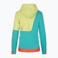 Felpa da arrampicata La Sportiva Mood Hoody donna laguna/verde banana 2