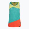 Maglietta da arrampicata La Sportiva Charm Tank donna pomodoro ciliegia/laguna