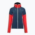 Felpa trekking donna La Sportiva Session Tech Hoody blu tempesta/pomodoro ciliegia