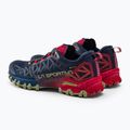 Scarpa da corsa La Sportiva Bushido II GTX da uomo blu notte/rosso tango 3