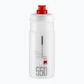 Bottiglia da bici Elite Jet 550 ml chiara/rossa con logo