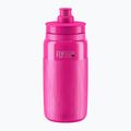 Bottiglia da bici Elite FLY Tex 550 ml trasparente/rosa fluo