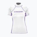 Maglietta da bagno donna Cressi Rash Guard S/SL bianco/lilla