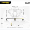 Maschera subacquea Cressi Nano nero/nero/argento 5