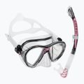 Set da immersione Cressi Big Eyes Evolution + Alpha Ultra Dry nero/rosa