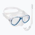Set da snorkeling per bambini Cressi Perla + Minigringo trasparente/blu