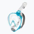Maschera da snorkeling Cressi Baron Full Face per bambini, trasparente/acquamarina