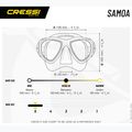 Maschera subacquea Cressi Samoa trasparente/acquamarina 6