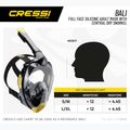 Maschera da snorkeling Cressi Bali Full Face nero/grigio 6