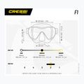 Maschera subacquea Cressi F1 Small turchese 6