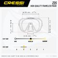 Cressi Z2 Small maschera subacquea gialla 3