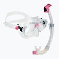 Set da immersione Cressi Marea + Seal Dry Jr chiaro/rosa