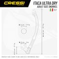 Snorkel Cressi Alpha Ultra Dry trasparente/nero/bianco 7