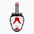 Maschera facciale integrale da snorkeling per bambini Cressi Kiddy Full Face Jr black/clear/red