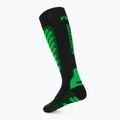 Calze da sci Mico Heavy Weight Superthermo Primaloft Merino Ski black fluorescent green 2