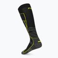 Calze da sci Mico Medium Weight Superthermo Natural Marino Ski black/fluorescent yellow 2