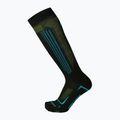 Calze da sci Mico Medium Superthermo Primaloftsilk Ski nero/turchese