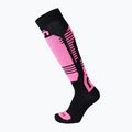 Calze da sci bambini Mico Light Weightsuperthermo Merino Ski nero/fucsia fluo