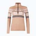 Felpa termica da donna Newland Isalind Half Zip biscotto/bianco