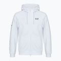 Emporio Armani Uomo EA7 Train Logo Series Extended Logo Hoodie Fz bianco / nero