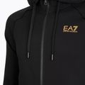 Emporio Armani Uomo EA7 Train Logo Series Extended Logo Hoodie Fz nero / oro 3