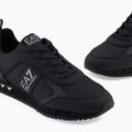 EA7 Emporio Armani Nero & Bianco Carbon triplo nero / argento logo scarpe 13