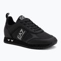 EA7 Emporio Armani Nero & Bianco Carbon triplo nero / argento logo scarpe