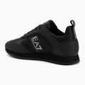 EA7 Emporio Armani Nero & Bianco Carbon triplo nero / argento logo scarpe 3