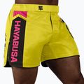 Pantaloncini da allenamento Hayabusa Icon Mid-Thigh MMA da uomo, giallo/blu 2