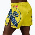 Pantaloncini da allenamento Hayabusa Icon Mid-Thigh MMA da uomo, giallo/blu 3