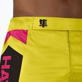 Pantaloncini da allenamento Hayabusa Icon Mid-Thigh MMA da uomo, giallo/blu 5
