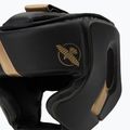 Casco da boxe Hayabusa T3 Headgear nero/oro 4
