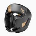 Hayabusa T3 Casco da boxe senza mento nero/oro 6