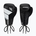 Guanti da boxe Hayabusa S4 Lace Up bianco/nero 3