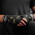 Fasce da boxe Hayabusa Premium Jacquard 450 cm nero/oro 4