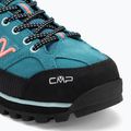Stivali da trekking da donna CMP Moon Low Wp verde acqua/rosso fluo 7